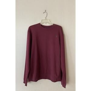 Lole Men’s Burgundy Sweatshirt Size Large Pullover Sweater Ribbed Trim